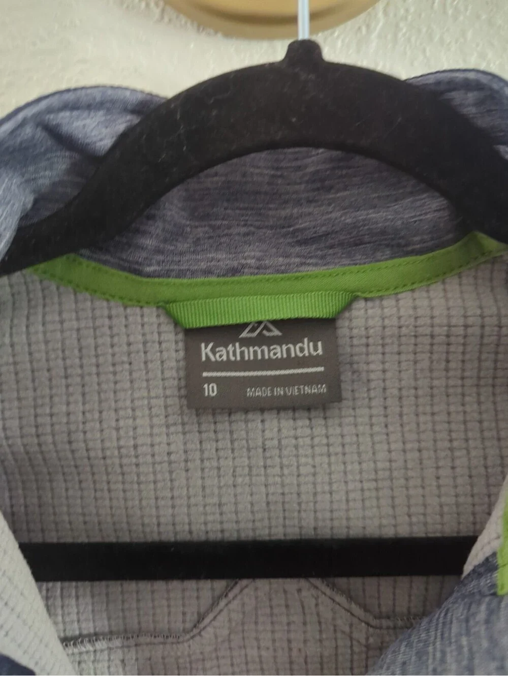 Kathmandu Jacket Kids 10  Blue Full Zip  Outdoor Long Sleeve  Fleece Lined